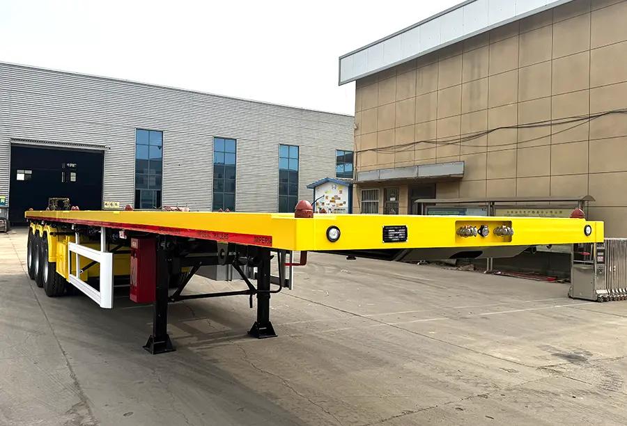 Shacman 3 Axles Flatbed Semi Trailer (7)